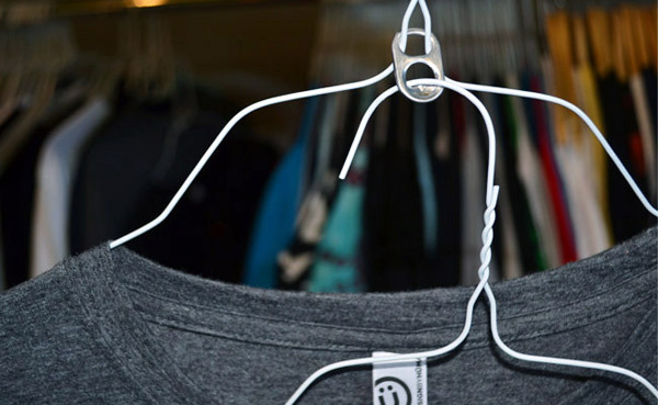 Soda Tab Tee Shirt Hanger Life Hack