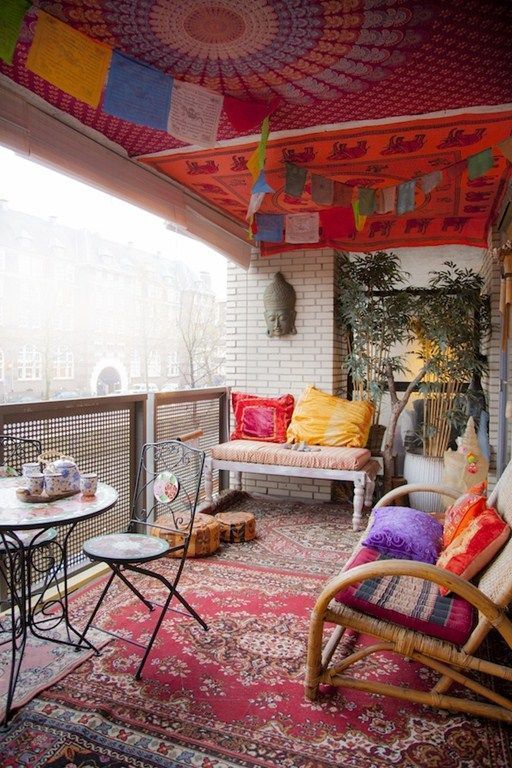 bohemian style apartment balcony - ForRent.com