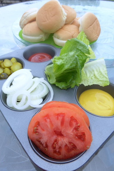 Condiments In Muffin Tin-ForRent.com