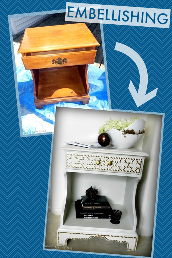 Make Furniture New - Embellished Table Before and After - ForRent.com