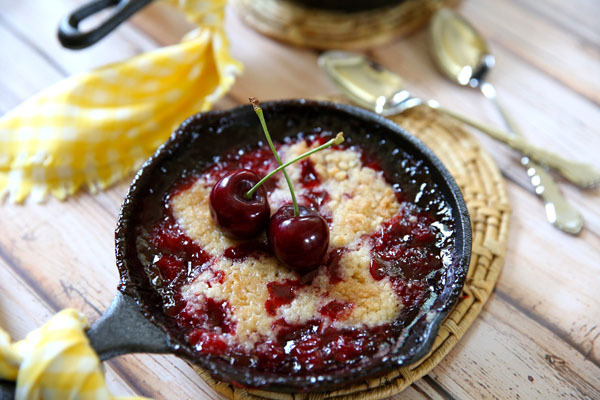 delicious-cast-iron-cherry-cobbler-ForRent.com