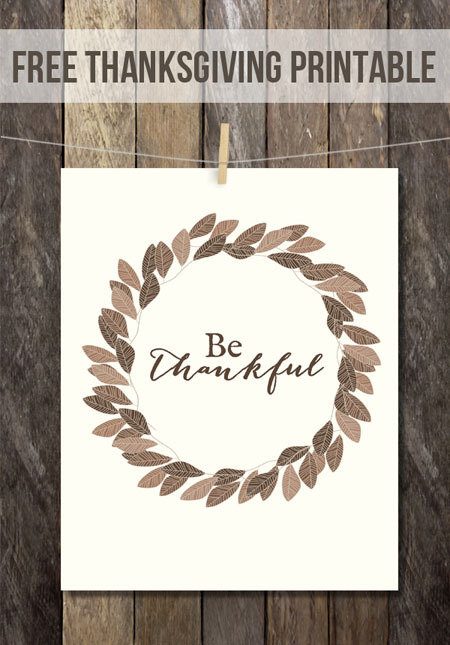 I love printables around my home, especially over the Holidays, they are a perfect reminder to be grateful!