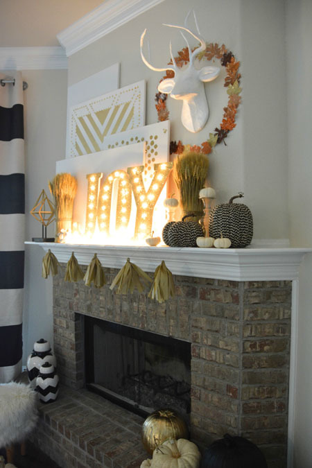 Fall Mantel Decor