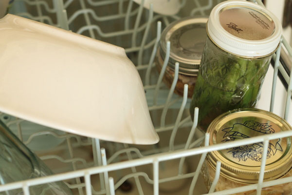 cooking in the dishwasher in mason jars