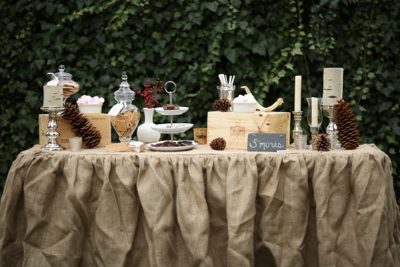 Lovely s'mores bar setup idea