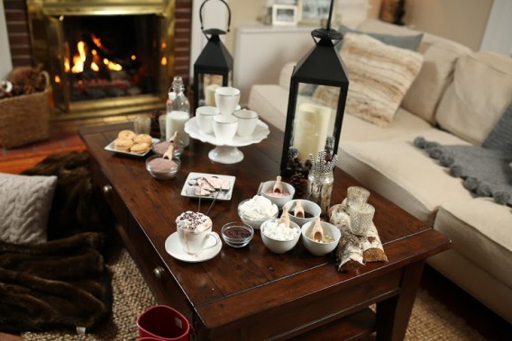 Love the cozy hot cocoa bar idea! Great for a couple or a big group.