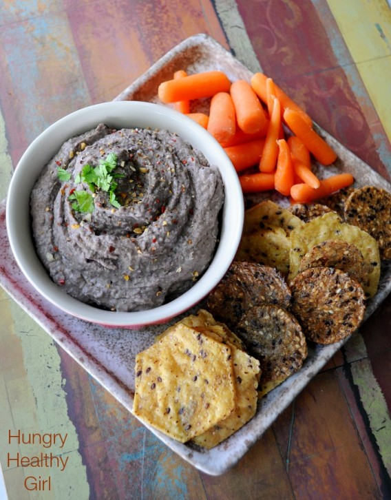 Spicy black bean hummus. Sounds so good and easy to make!