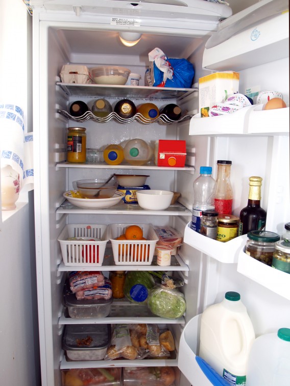 fridge, well stocked