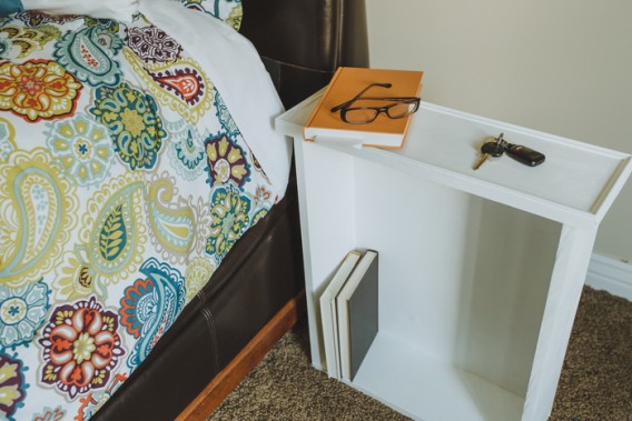 Side table made from a drawer!