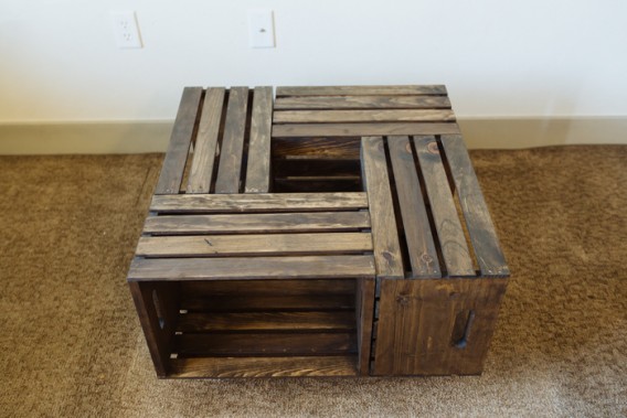 ForRent.com - Final result for a crate coffee table!