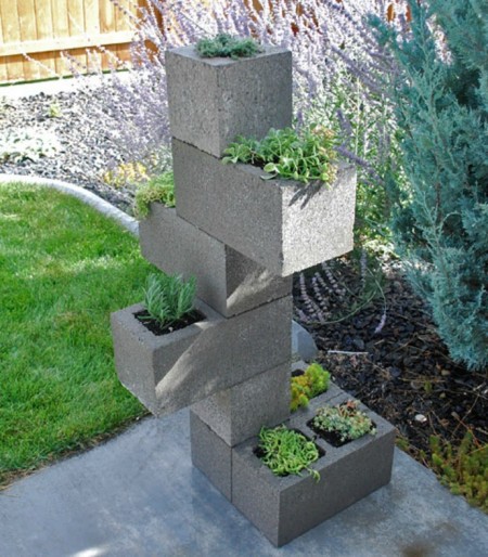 DIY Cinder block garden