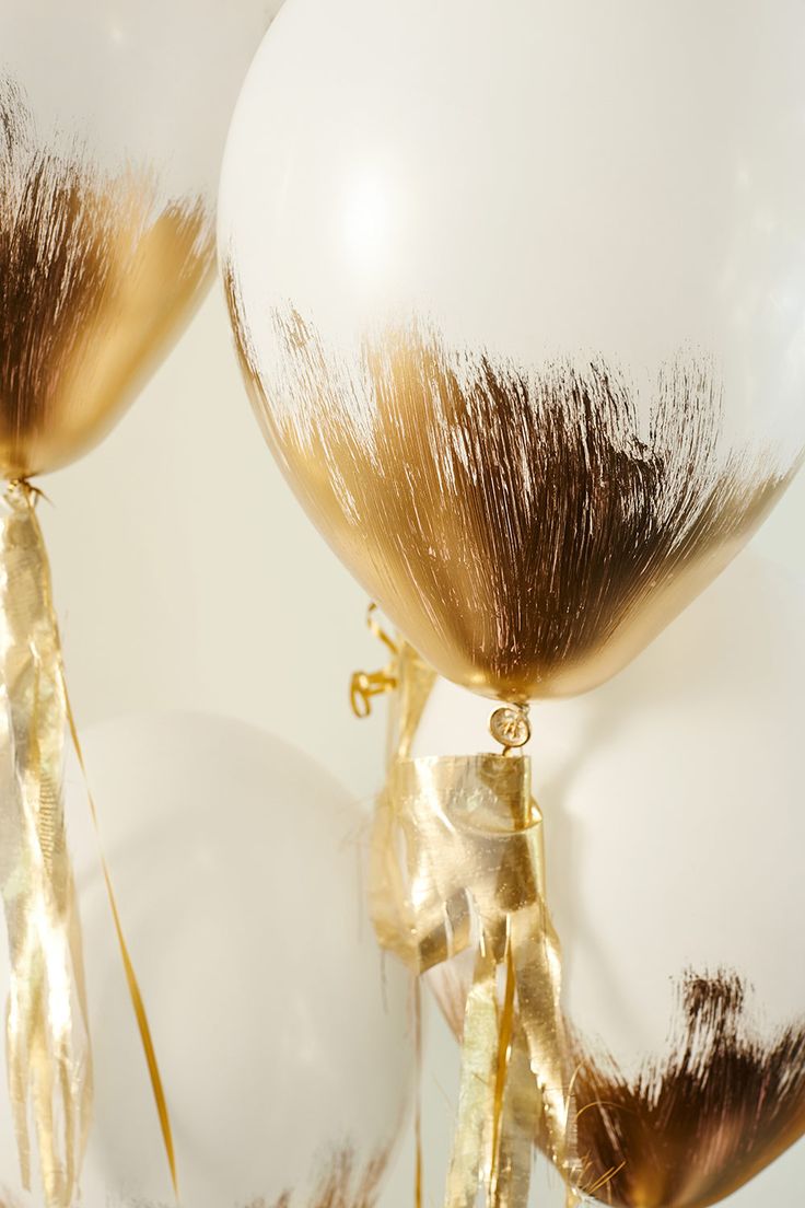 Gold Brushed Balloons