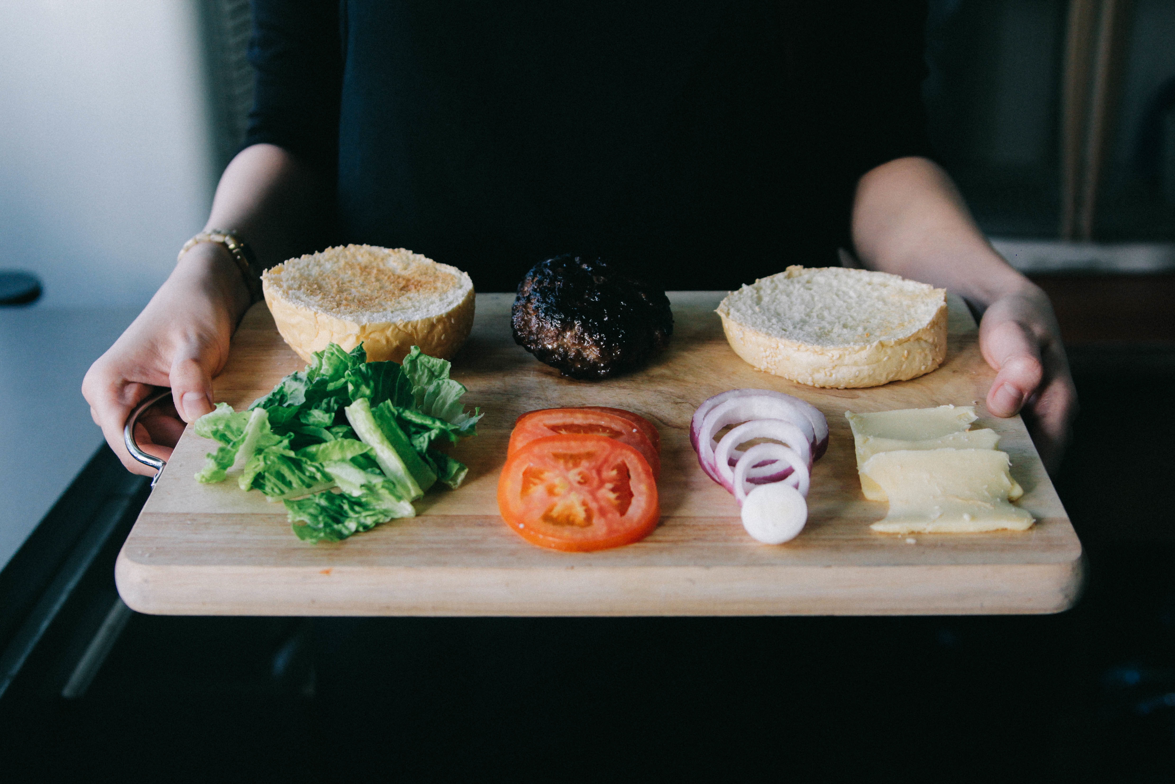 Build your own burger platter