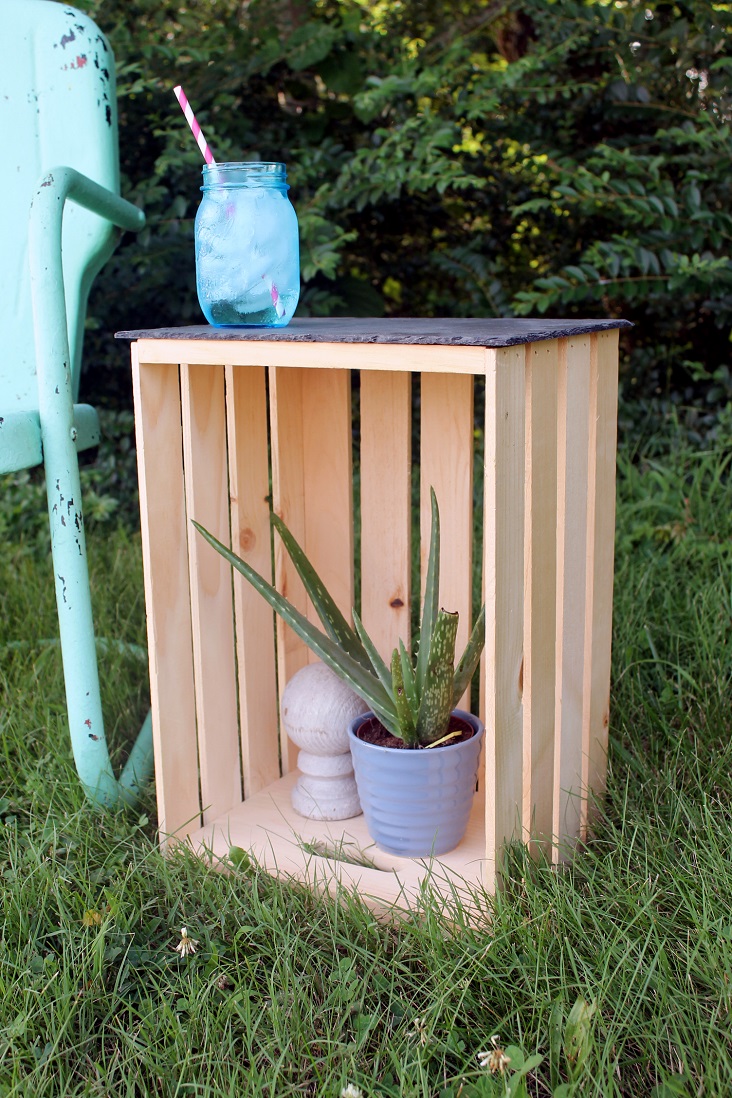 using crates as furniture