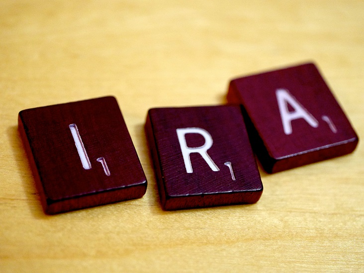 Letters spelling out IRA, for article on early retirement mistakes.