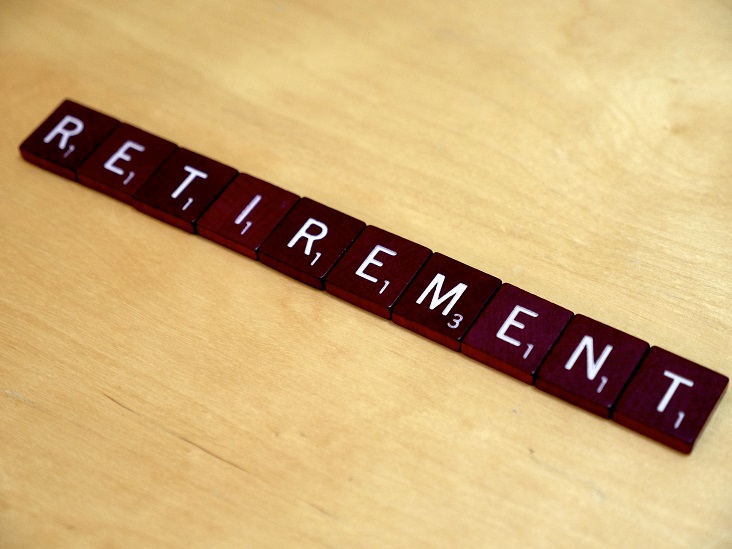 Letter blocks spelling out Retirement, for an article about early retirement mistakes.