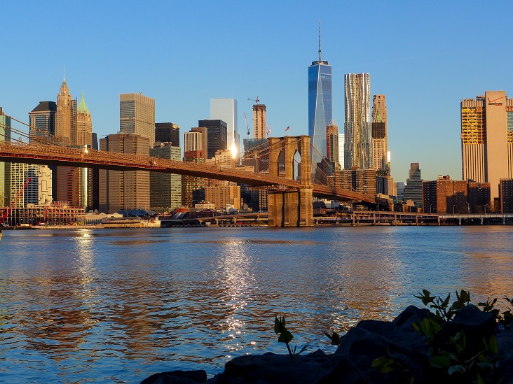 NYC - View of Brooklyn Bridge from BBPark