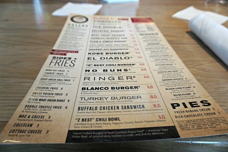 Atlanta Burger Menu