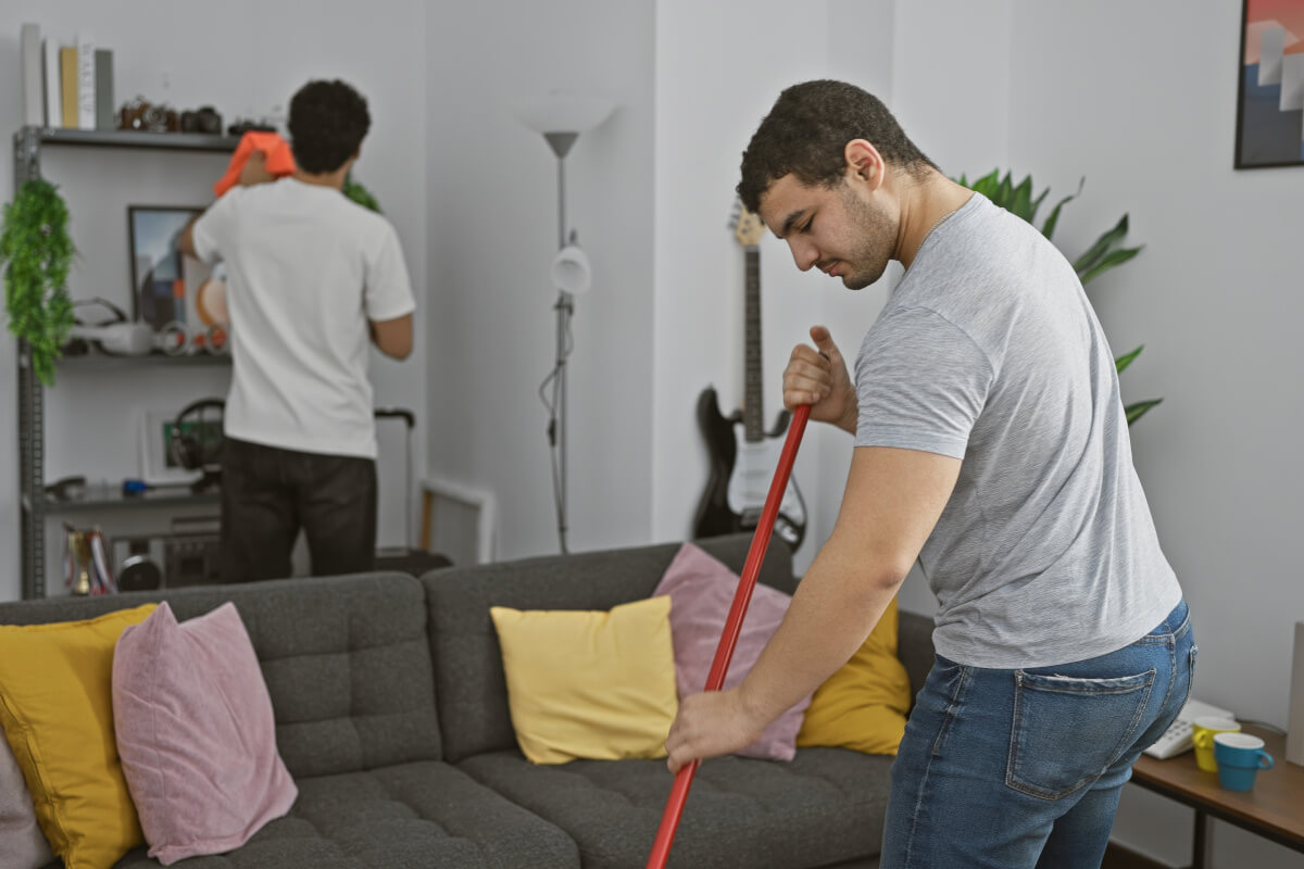 Roommates conduct chores