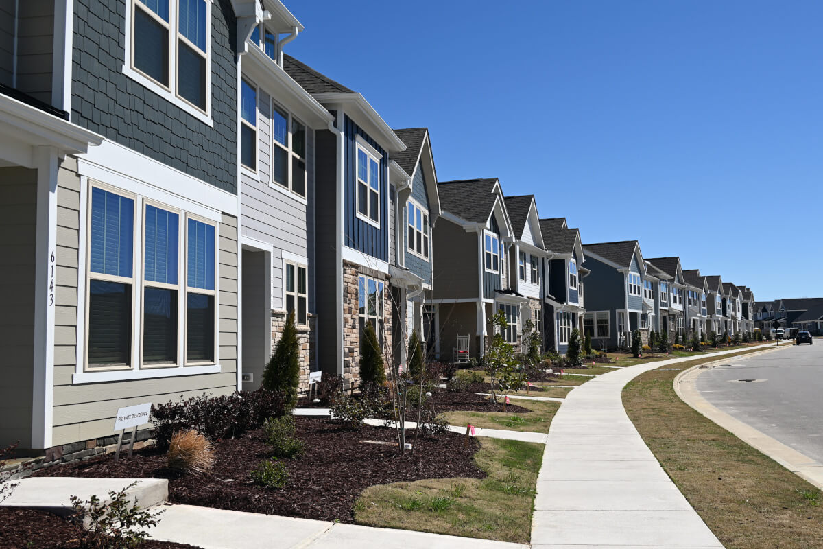 Row of townhomes