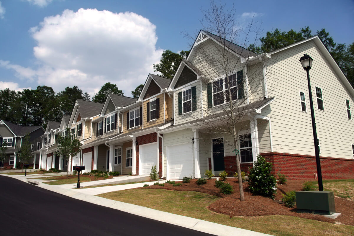 Row of townhomes